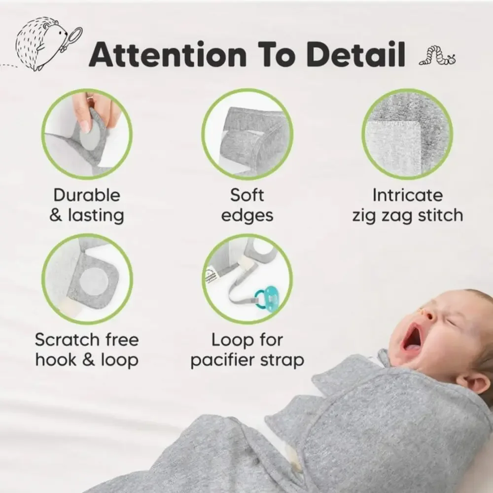 NEW* KeaBabies Angelic Blush 3-Pack Soothe Swaddle Wraps Size Small 0-3 mo.